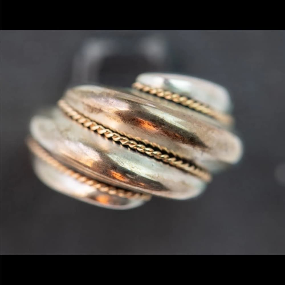 VINTAGE TIFFANY & CO. COCKTAIL RING, 18K AND STERLING SILVER SZ 6.25 - Thumbnail 3