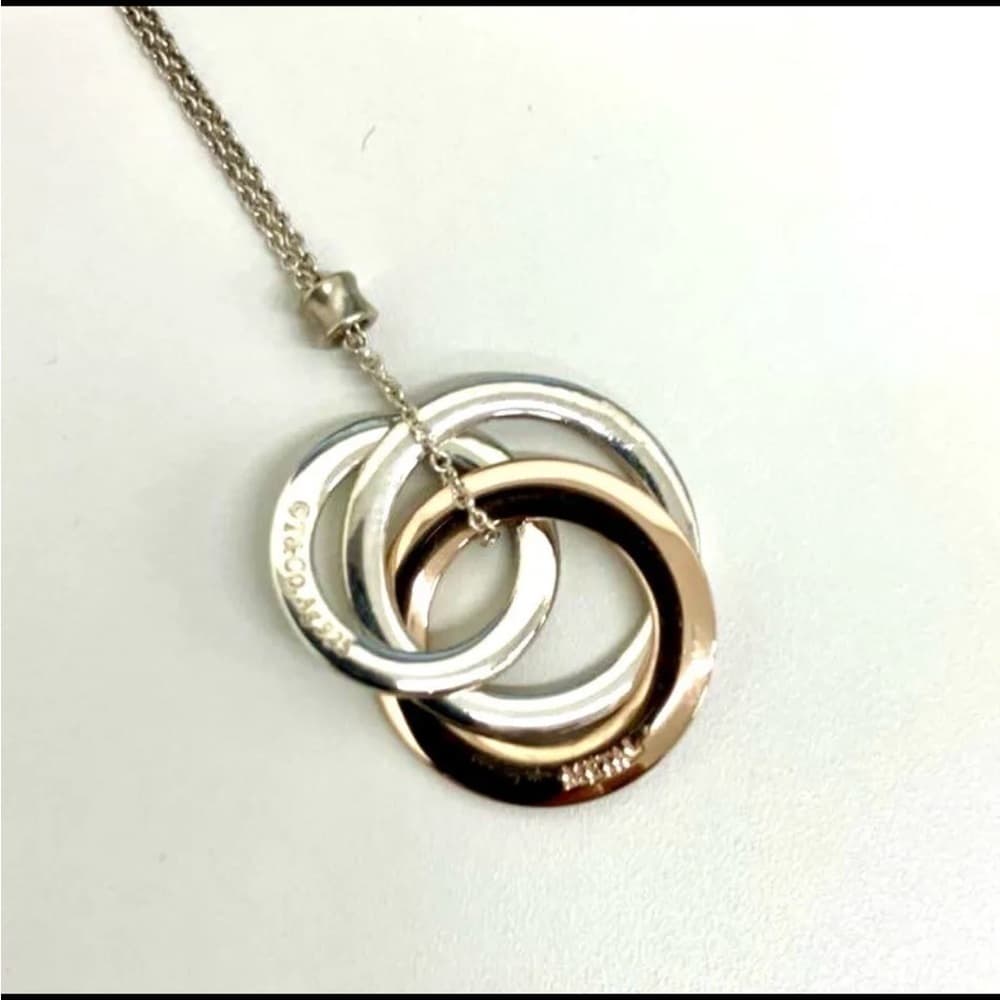 Tiffany 1837 Interlocking Circle Necklace,925 and Rubedo - Thumbnail 6