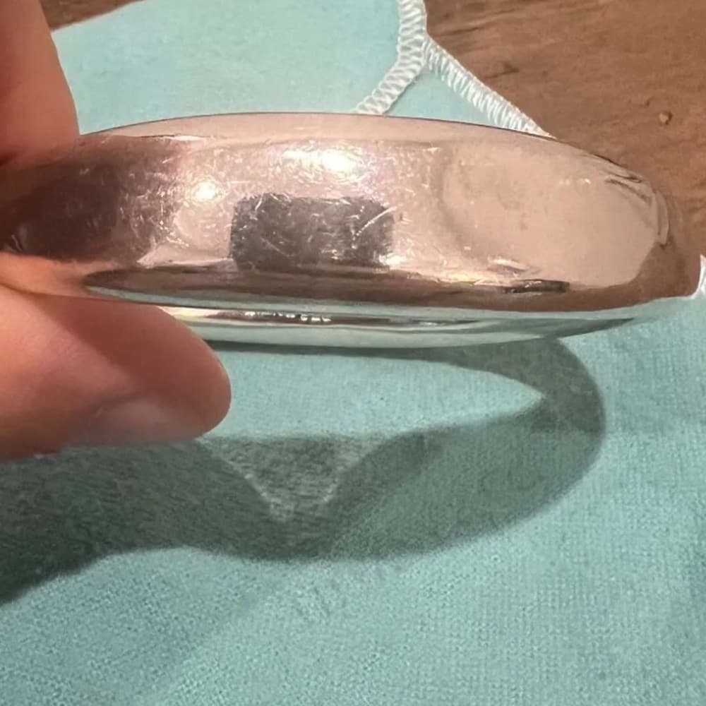 Tiffany & Co Tiffany & Co. Elsa Peretti 'Doughnut' Bangle in 925 Silver - Thumbnail 4