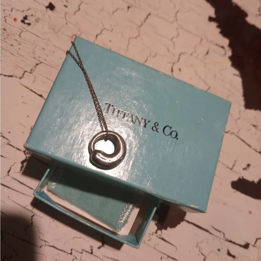 Tiffany & Co Circle pendant with 16” chain - Thumbnail 2