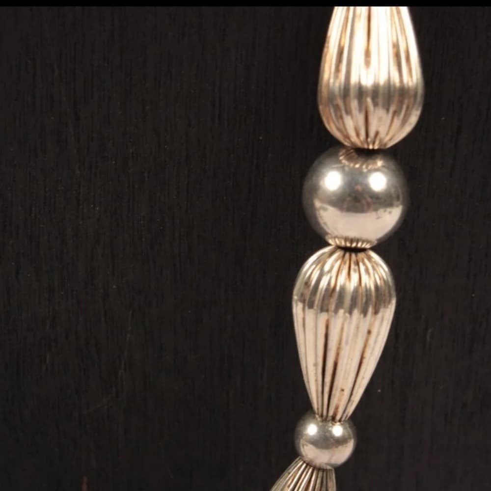 RARE Vintage Tiffany & Co Beaded Sterling Bracelet 7.5 Inches Vintage Excellent - Thumbnail 5