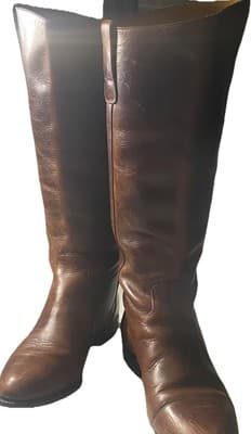 Cole Haan Brown Leather Knee High Riding Boots Equestrian Leather Ladies 10AA - Thumbnail 2