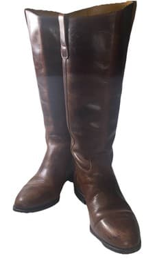 Cole Haan Brown Leather Knee High Riding Boots Equestrian Leather Ladies 10AA