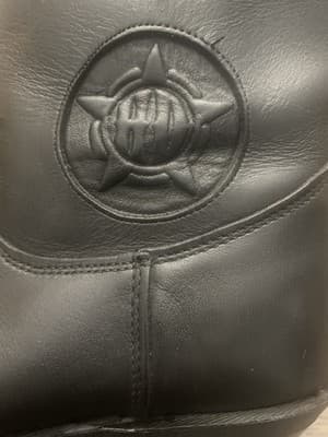 Harley Davidson Womens Western Leather boots Black USA Vintage 1990-early 2000s - Thumbnail 2