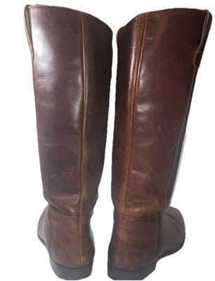 Cole Haan Brown Leather Knee High Riding Boots Equestrian Leather Ladies 10AA - Thumbnail 4