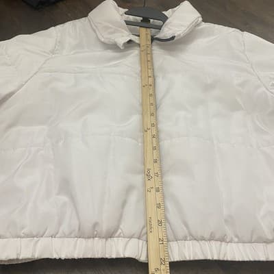 Wild Fable Short Puffer Jacket Sz Lg White - Thumbnail 5