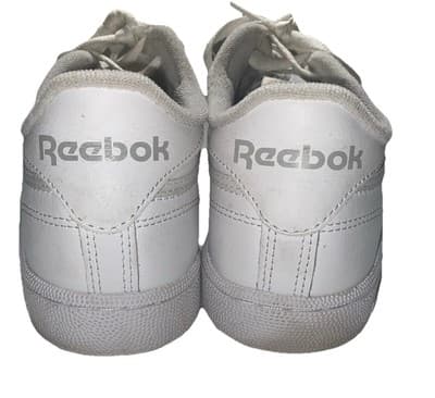 Reebok Club Womens MEMT Bold White True Grey Sz 8.5 - Thumbnail 4
