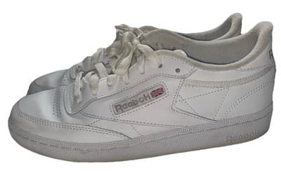 Reebok Club Womens MEMT Bold White True Grey Sz 8.5 - Thumbnail 5