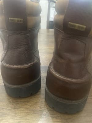 Eddie Bauer Mens Gore Tex Leather Hiking Boots Sz 11 Brown Waterproof Boots - Thumbnail 3