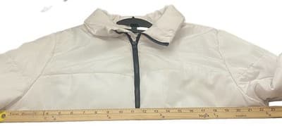 Wild Fable Short Puffer Jacket Sz Lg White - Thumbnail 3