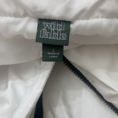 Wild Fable Short Puffer Jacket Sz Lg White - Thumbnail 7