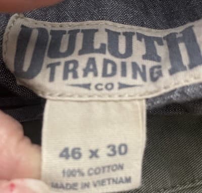 Duluth Trading Co. Mens Fire Hose Cargo Heavy Canvas Pants Gusset Crotch 46X32 - Thumbnail 5