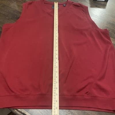 Bolle Golf Sweater Vest Mens Large Red V Neck 100Pima Cotton Knit Sleeveless XL - Thumbnail 6