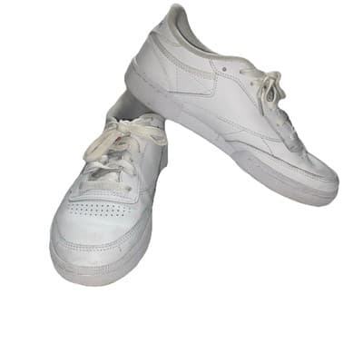 Reebok Club Womens MEMT Bold White True Grey Sz 8.5 - Thumbnail 2