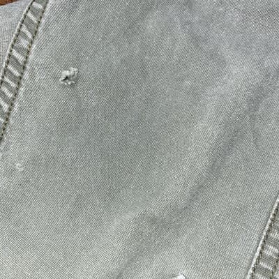 Thrashed Goth Men’s Button Up Long Sleeve Military Shirt Faded Army Green - Thumbnail 4