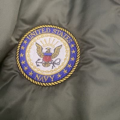 Rothco MA1 Flight Bomber Jacket XL Korean War Veteran US Navy Patch Military - Thumbnail 13