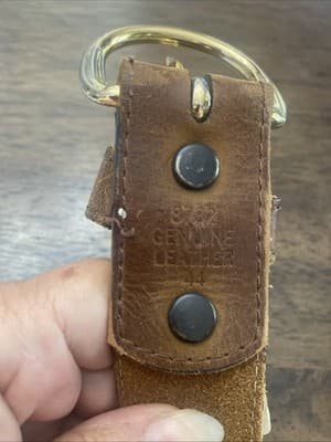Genuine Leather Belt Southwest Diamond Inlay 1.5” Sz44 Navajo Inspired Western - Thumbnail 7