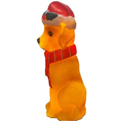 Holiday Christmas golden retriever 11" light up blow mold Indoor Use - Thumbnail 2