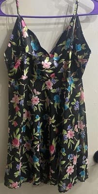 Victoria’s Secret Chemise Floral Satin Slip Nightgown Whimsy Sexy Fairy SzL - Thumbnail 2