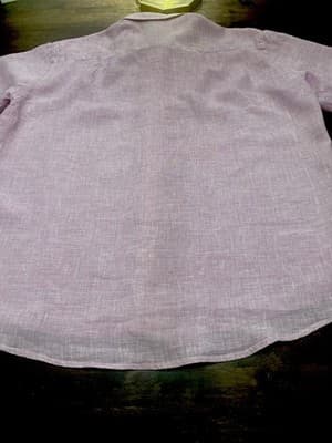 Blue Positano Mens Linen Short Sleeve Shirt 4XL Made In Italy Pit 2 Pit 26” Pink - Thumbnail 2