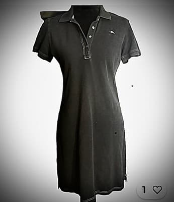 Tommy Bahama Paradise Vintage Polo Style Dress XS Navy Cap Sleeve - Thumbnail 2