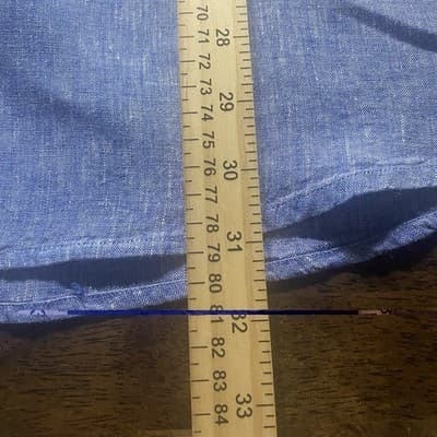 Blue Positano Mens Linen Short Sleeve Shirt 4XL Made In Italy - Thumbnail 5