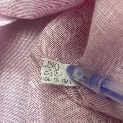 Blue Positano Mens Linen Short Sleeve Shirt 4XL Made In Italy Pit 2 Pit 26” Pink - Thumbnail 3