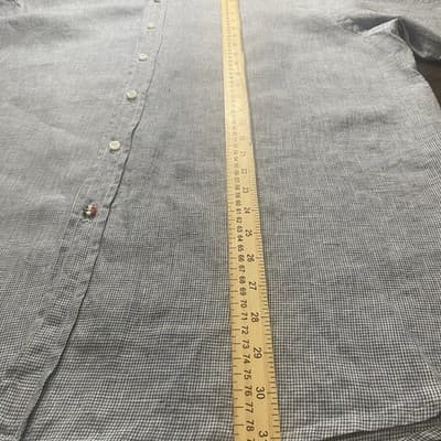 Blue Positano Mens Linen Short Sleeve Shirt 4XL Made In Italy Beach Coastal Vaca - Thumbnail 5