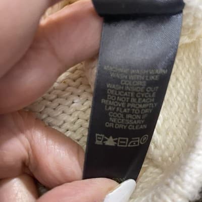 Liz Claiborne Cotton Blend Ivory Full Zip Cardigan Sz L Classic Luxury Old Money - Thumbnail 7