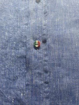 Blue Positano Mens Linen Short Sleeve Shirt 4XL Made In Italy - Thumbnail 7