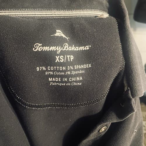 Tommy Bahama Paradise Vintage Polo Style Dress XS Navy Cap Sleeve - Thumbnail 3