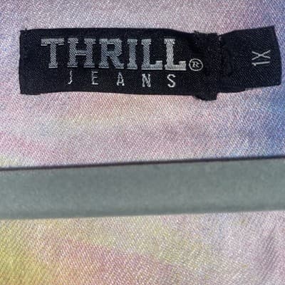 Thrill Jeans Tie Die Denim Jacket Fringed - Thumbnail 4