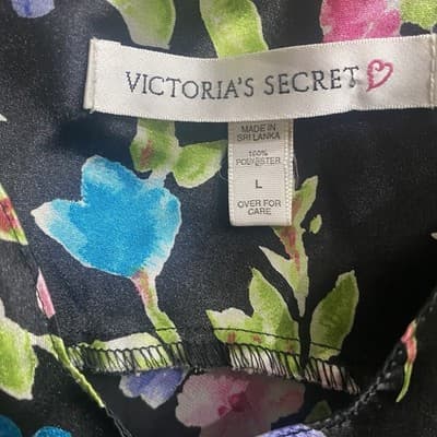 Victoria’s Secret Chemise Floral Satin Slip Nightgown Whimsy Sexy Fairy SzL - Thumbnail 3