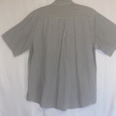 Carhartt Relaxed Fit Button Down Short Sleeve Mens Large Plaid Shirt - Thumbnail 3
