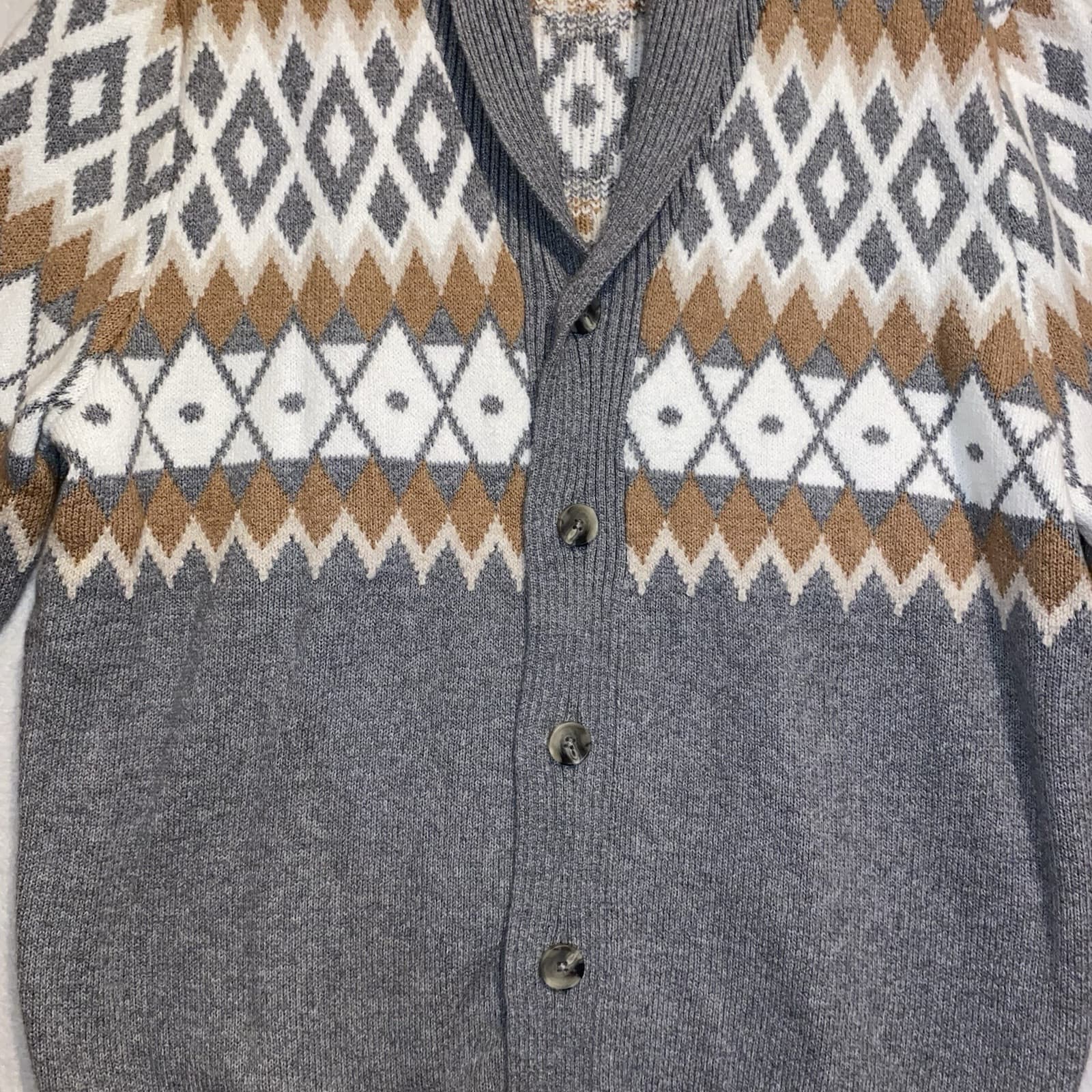 Grandpacore Lagenlook Heavy Cardigan Sweater Cotton Blend - Thumbnail 2