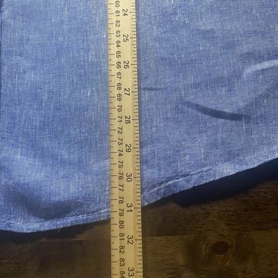 Blue Positano Mens Linen Short Sleeve Shirt 4XL Made In Italy - Thumbnail 6