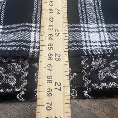 Andree by Unit Top Shirt Flannel Velvet Plaid Button Up Embroidered Sz Small - Thumbnail 7