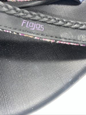 Women's Flojos Size 7 Black Memory Foam Comfort Sandals Flip Flops - Thumbnail 3
