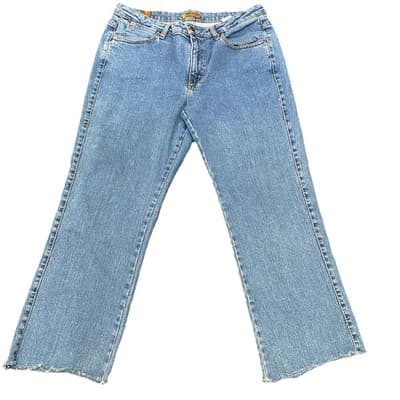 Aura Women’s Bootcut Jeans Size 14 Medium Wash Stretch Denim Classic Fit