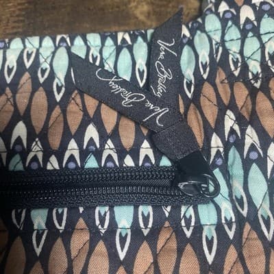 Vera Bradley Brown & TurquoiseQuilted Cotton Crossbody Bag With Adjustable Strap - Thumbnail 6
