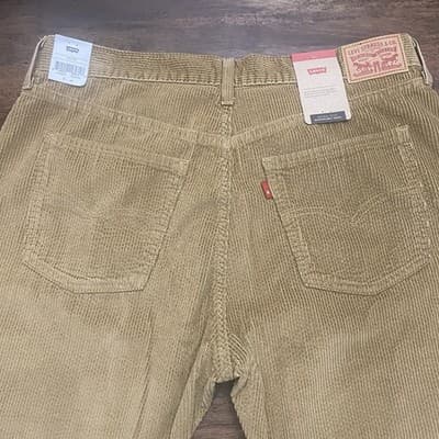 ~NWT Mens Tan Levi’s Corduroy Pants Size 33x30 Classic Prep Preppy - Thumbnail 3
