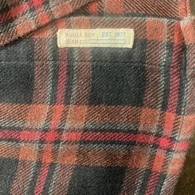 Bugle Boy Shirt Mens Large Flannel Plaid Gray Red Long Sleeve Button Up Pockets - Thumbnail 7