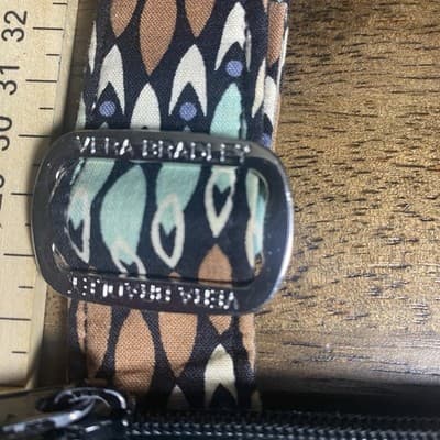 Vera Bradley Brown & TurquoiseQuilted Cotton Crossbody Bag With Adjustable Strap - Thumbnail 4
