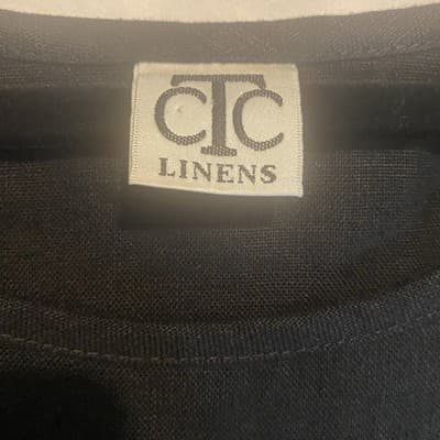 100% Linen Little Black Dress Minamillistic Lagenlook Classic - Thumbnail 3