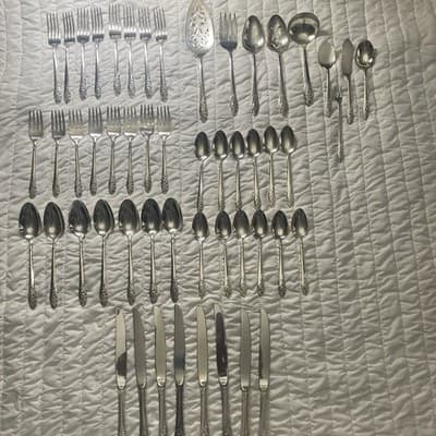 Oneida Community“Evening Star” Silverplated Flatware set 52 Pieces 1950’s - Thumbnail 14