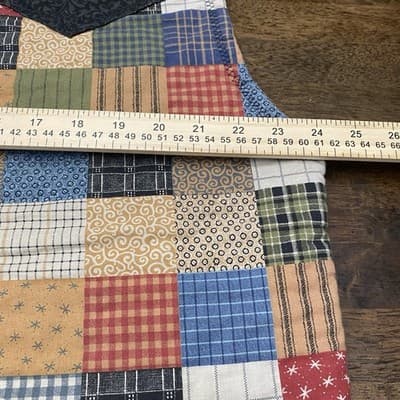 Handmade Patchwork Quilted Vest Boho Granny Core Hippie Cottagecore Prairie - Thumbnail 6
