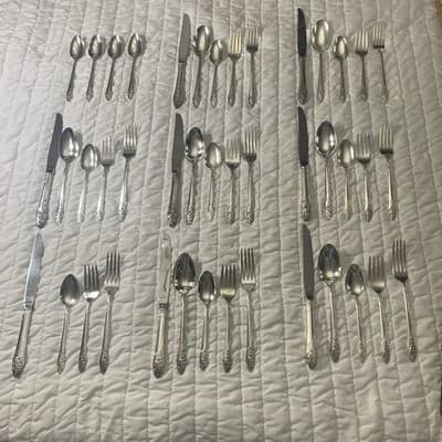 Oneida Community“Evening Star” Silverplated Flatware set 52 Pieces 1950’s - Thumbnail 20