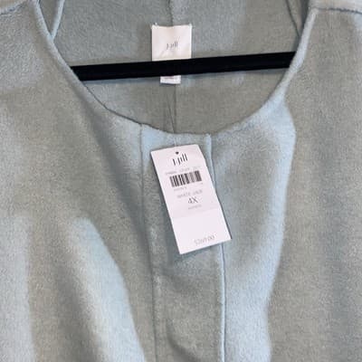 J.Jill Wool Blend Coat White Jade Classic Luxury Sz 4XL New - Thumbnail 2