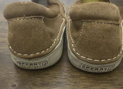 Sperry Leather Boys Largo Slip On Shoes Size 4m Back To School - Thumbnail 5