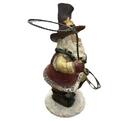 Unbranded cowboy Santa& Lasso 5.5” Tall - Thumbnail 2